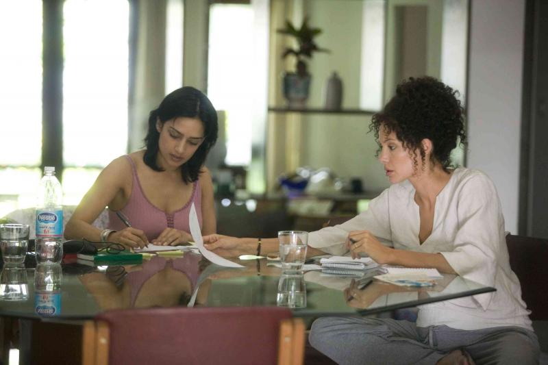 Archie Panjabi and Angelina Jolie in A Mighty Heart