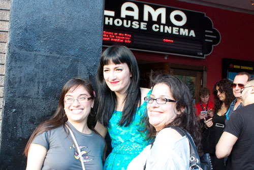 CuCu Diamantes poses with fans