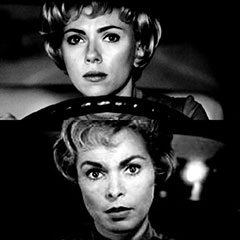 Scarlett Johansson and Janet Leigh in Psycho