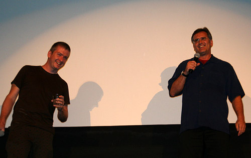 Tim League and Bruce Campbell at Alamo