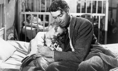 Karolyn Grimes and James Stewart in It's a Wonderful Life