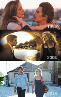 Julie Delpy and Ethan Hawke in Before Sunrise, Before Sunset & Before Midnight