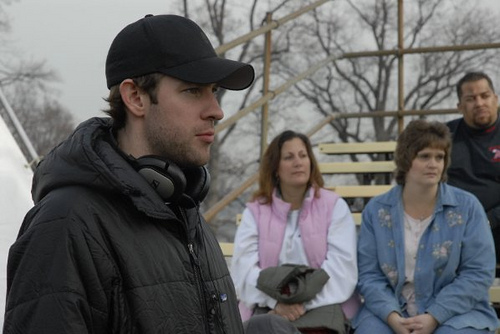 John Kraskinski on the set of Hideous Men