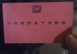 Predator ticket