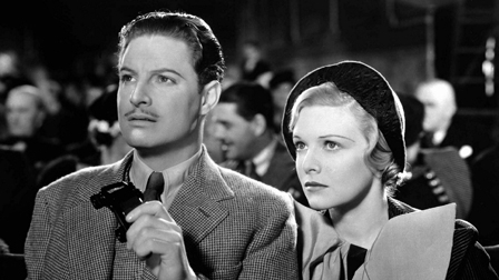 Robert Donat & Madeleine Carroll in The 39 Steps