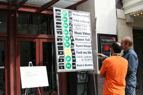 SXSW 2011 Venue Status Boards.