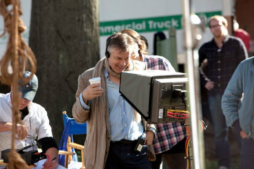 Whit Stillman on the set of Damsels in Distress