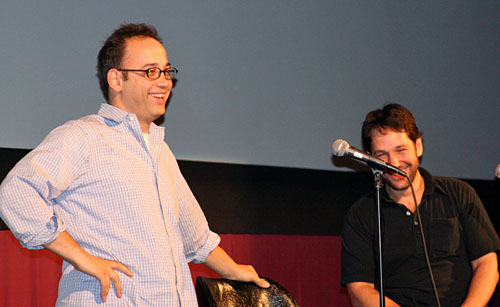 David Wain and Paul Rudd at Fantastic Fest