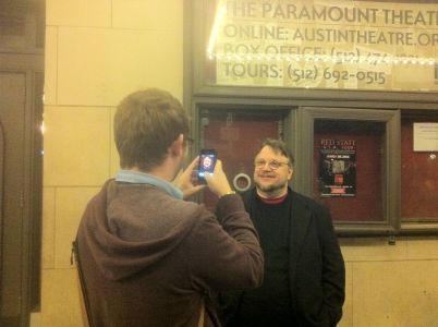 Paul Gandersman snaps a photo of Guillermo del Toro