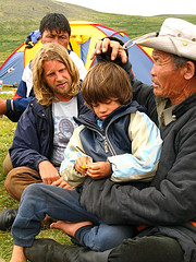 Rupert Isaacson, Rowan and Ghoste in Mongolia by Justin Hennard 