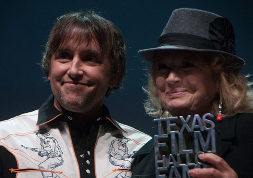 Richard Linklater and Angie Dickinson