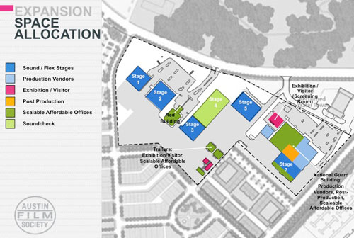 Austin Studios Expansion Space Allocation