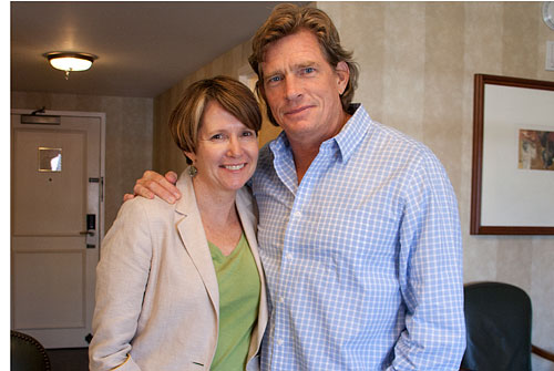 Rebecca Campbell, Executive Director of Austin Film Society with Thomas Haden Church