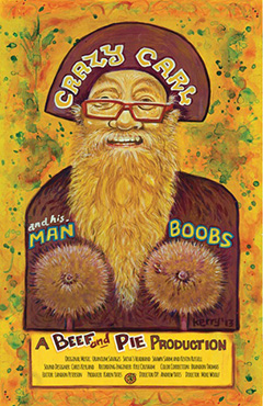 Crazy Carl and His Man Boobs Poster