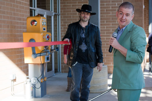 Alamo Drafthouse Slaughter Ribbon-cutting Ceremony with Robert Rodriquez and Tim League