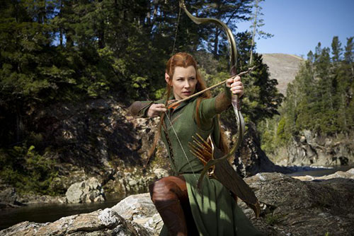 Evangeline Lilly as Tauriel in The Hobbit: The Desolation of Smaug