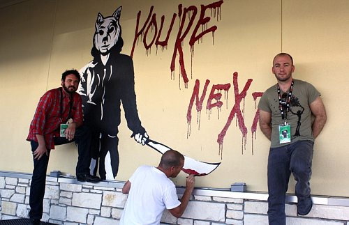 You're Next mural with AJ and Simon
