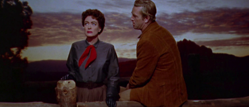 Joan Crawford and Sterling Hayden in Johnny Guitar