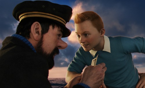 Captain Haddock and Tintin in The Adventures of Tintin